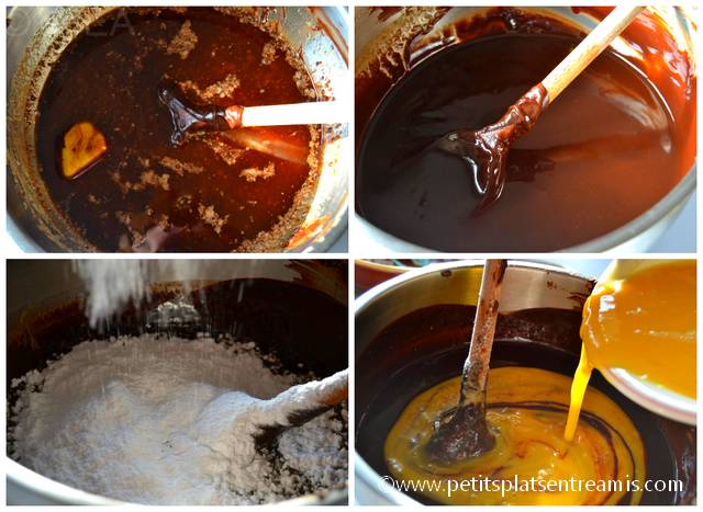 préparation du fondant au chocolat