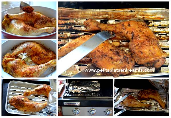 cuisson cuisses de poulet aux épices au barbecue
