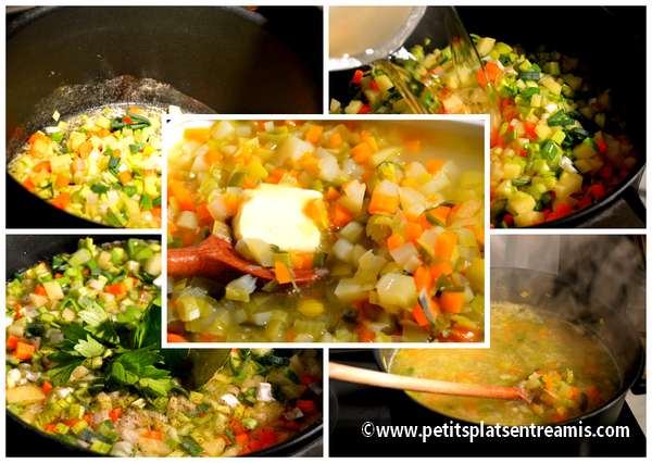 cuisson soupe de légumes