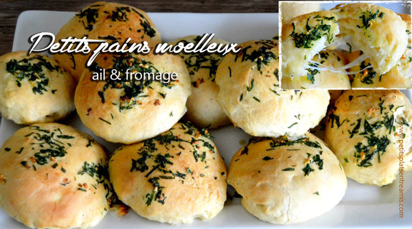 Petits pains moelleux à l’ail et au fromage