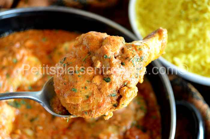 Cuisson du poulet tikka massala