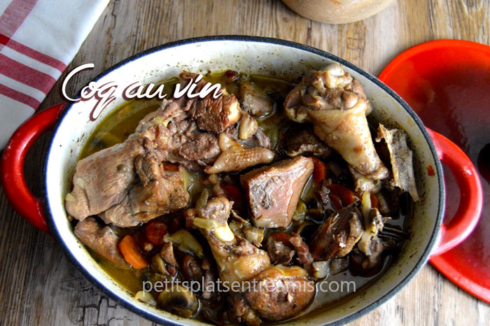 Coq au vin traditionnel