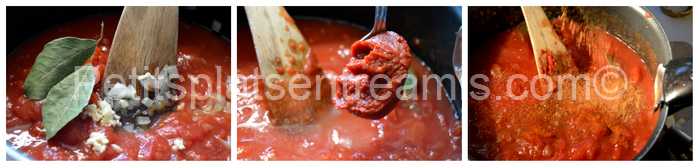 cuisson sauce tomate pour moussaka