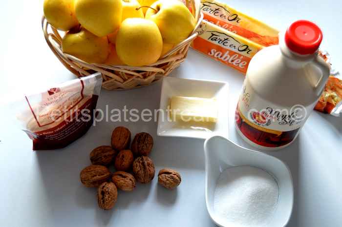 ingrédients Chaussons sablés aux pommes caramélisées au sirop d'érable