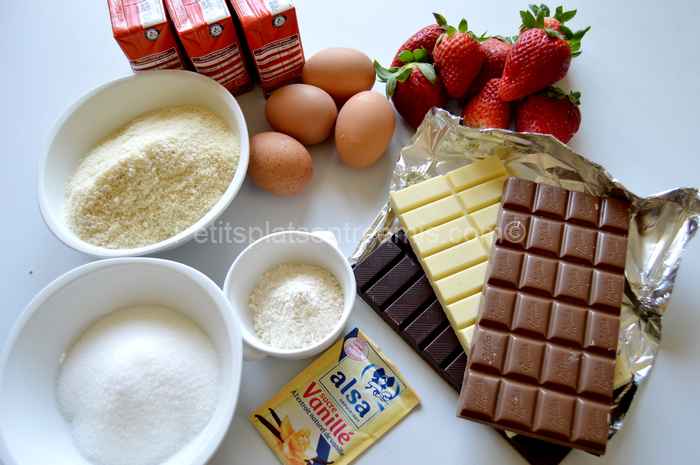 ingrédients pour terrine aux chocolats et caramel