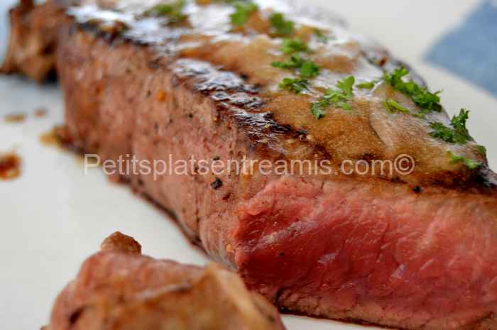 recette strip-steak-sauce-à-l'échalote