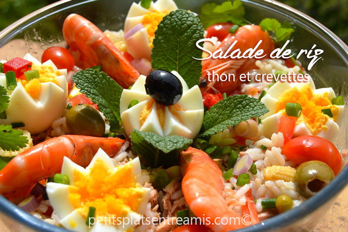 Salade De Riz Au Thon Et Crevettes