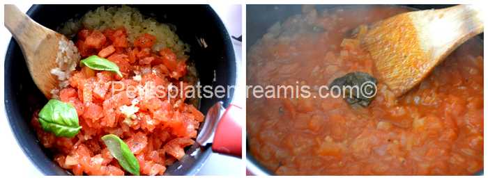 cuisson sauce tomate au basilic