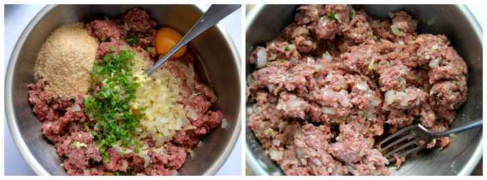 préparation boulettes de viande
