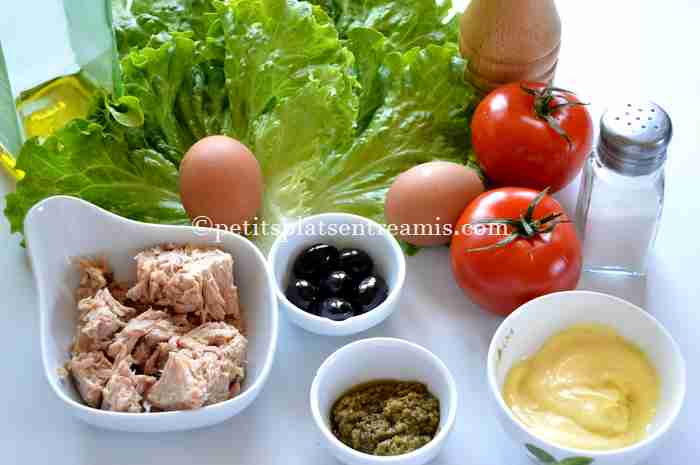 ingrédients pour salade-de-thon