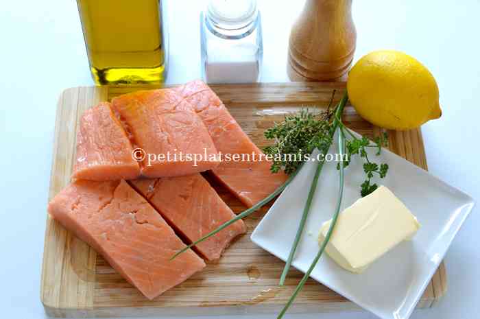 ingrédients pavés de saumon au beurre blanc