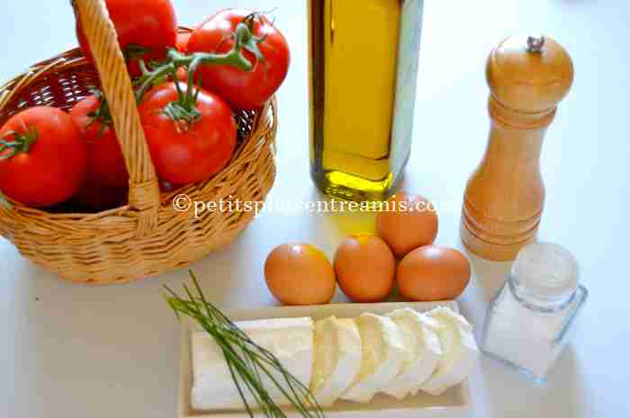 ingrédients pour tomates-farcies-au-chèvre