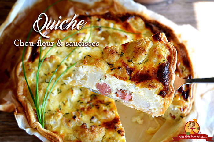 Quiche au chou-fleur et saucisses