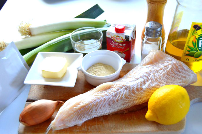 ingredients-filet-de-poisson-et-fondue-de-poireaux