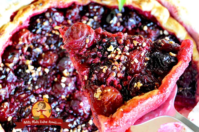 Part de tarte aux prunes