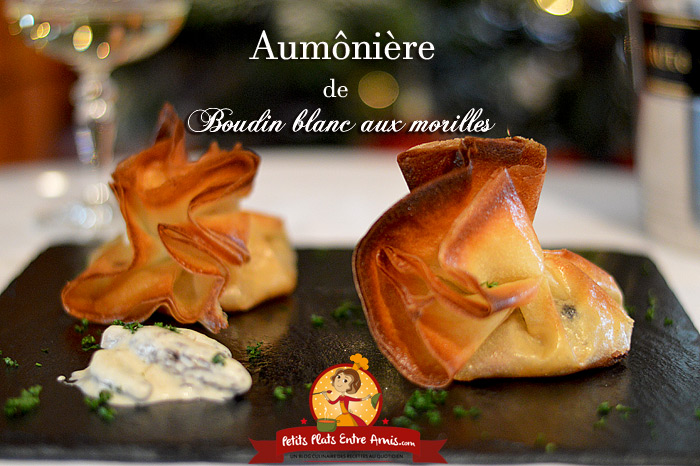 Aumônière de boudin blanc aux morilles