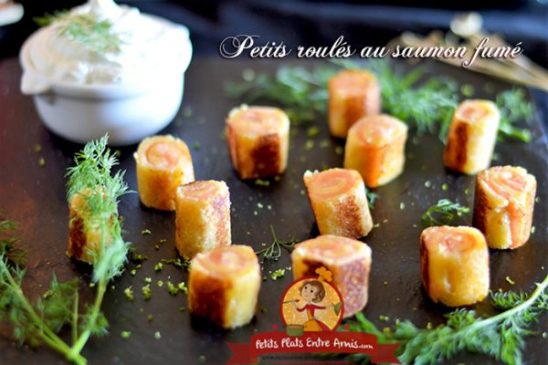 Petits roulés au saumon fumé