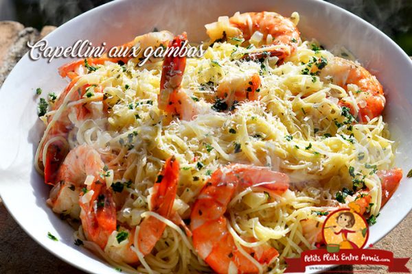 Capellini aux gambas