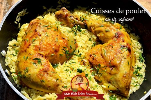 Cuisses de poulet au riz safrané