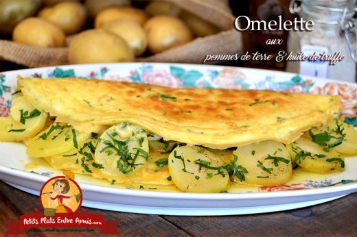 Omelette aux pommes de terre et huile de truffe