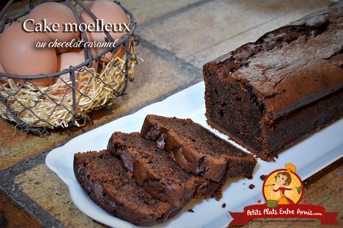 Cake moelleux au chocolat caramel