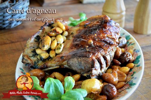 Carré d’agneau aux amandes et aux figues