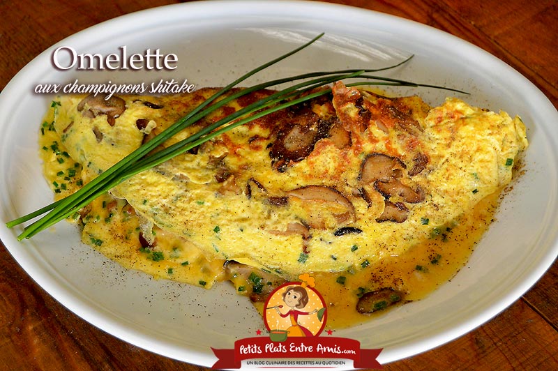 Omelette aux champignons shitake