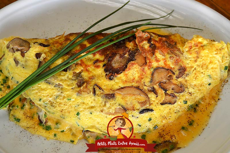 Recette d'omelette aux champignons shitake