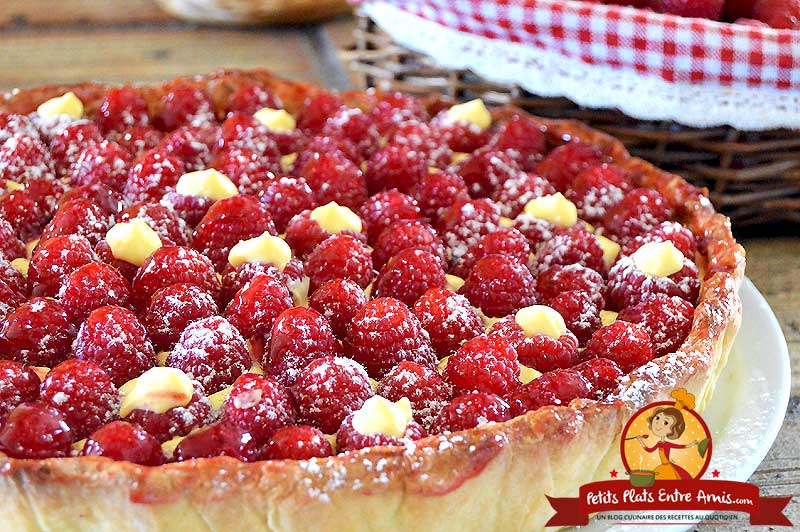 Recette de tarte aux framboises