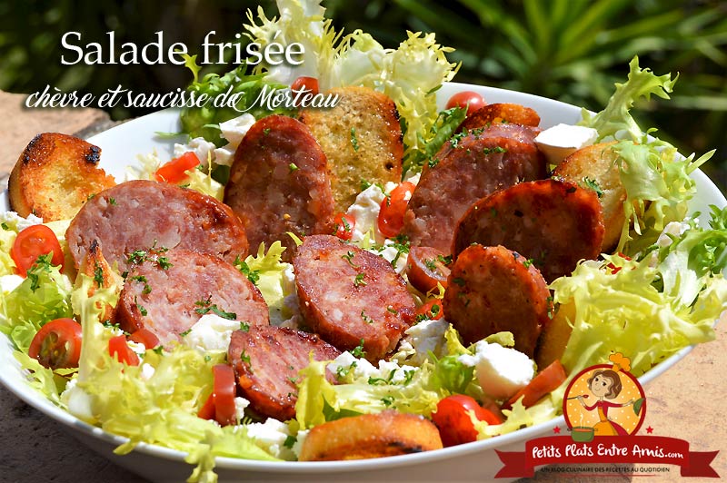 Salade Frisee Au Chevre Et Saucisse De Morteau Petits Plats