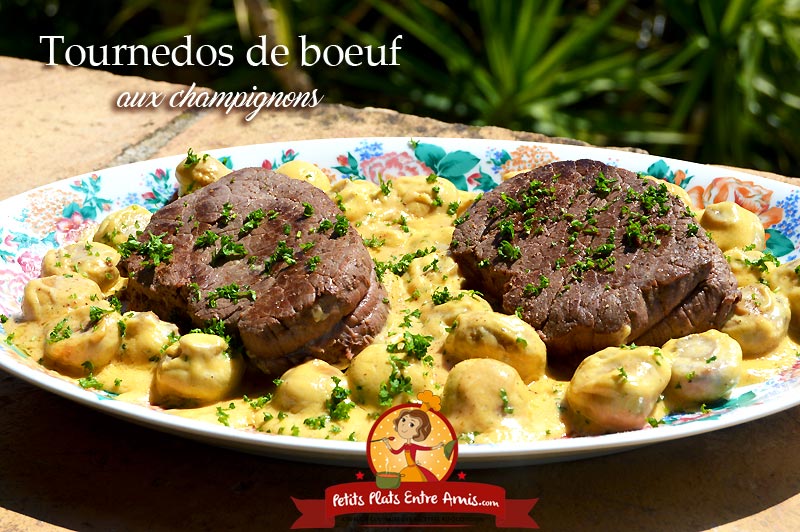 Tournedos de boeuf aux champignons