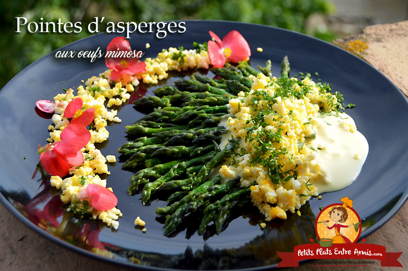 Pointes d'asperges aux oeufs mimosa