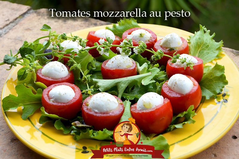 Tomates mozzarella au pesto