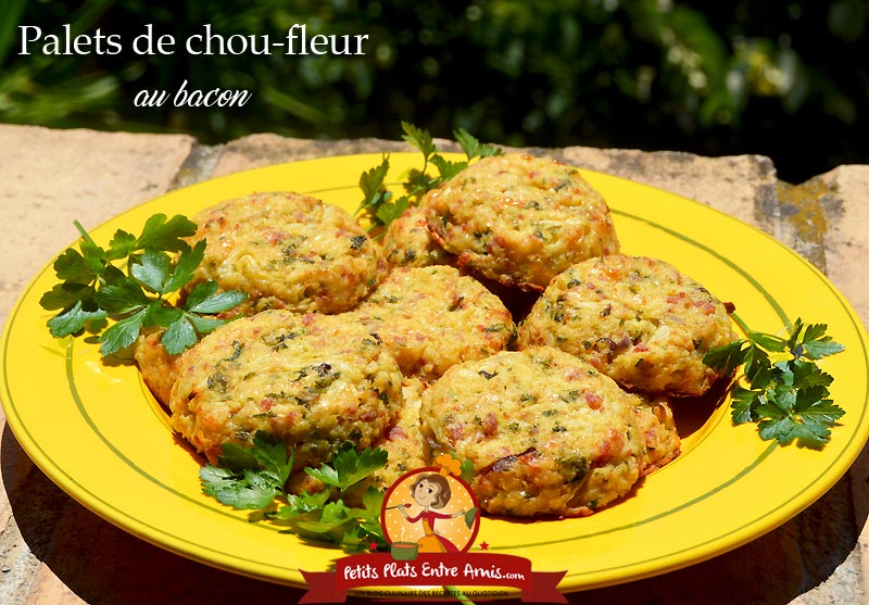 Palets de chou-fleur au bacon