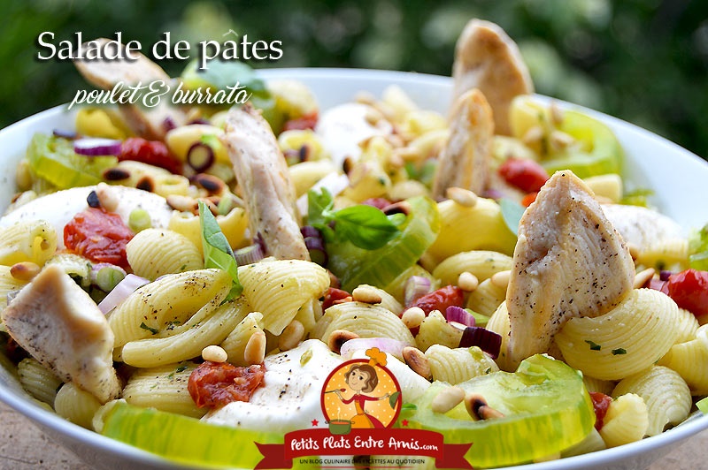 Salade de pâtes au poulet - Recette adaptée Primevere