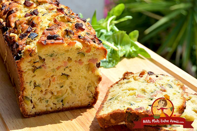 Recette de cake courgettes et jambon