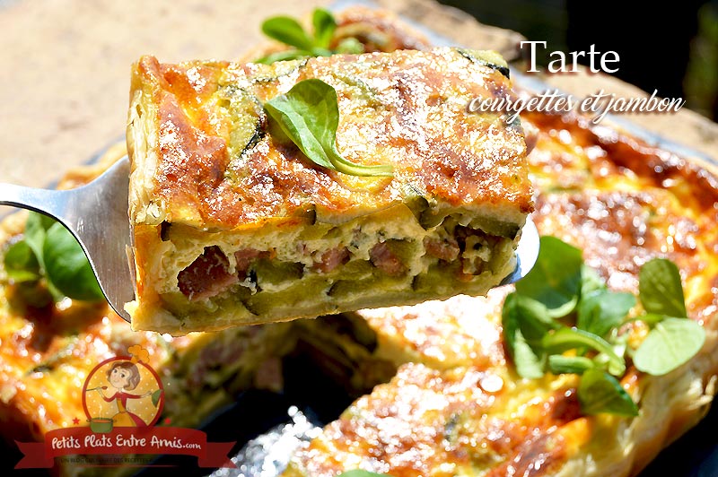 Tarte aux courgettes et jambon