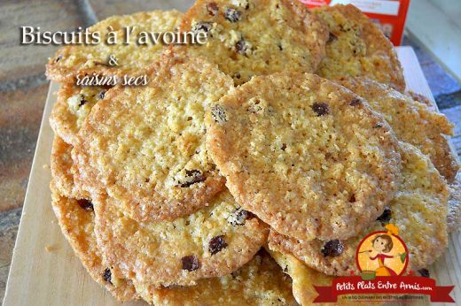 Biscuits à l’avoine et raisins secs