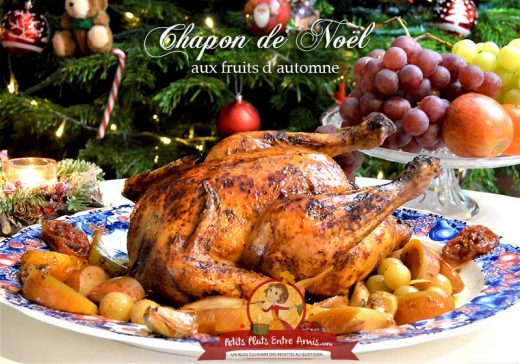 Chapon de Noël aux fruits d'automne