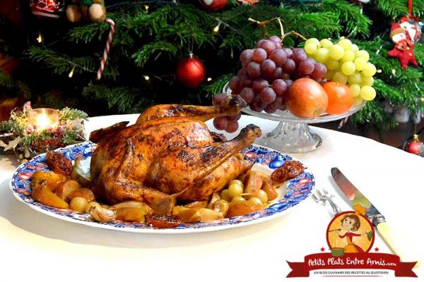 Chapon de Noël aux fruits d'automne la recette