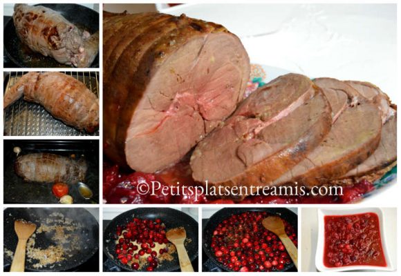 Cuisson rôti de cuissot de chevreuil aux canneberges