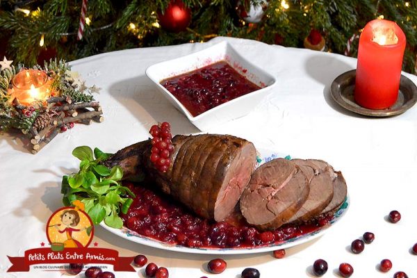 Rôti de cuissot de chevreuil aux canneberges la recette
