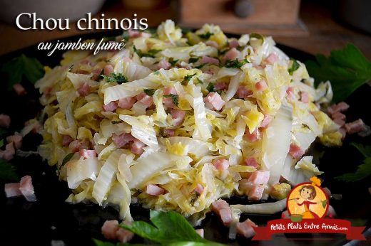 Chou chinois au jambon fumé