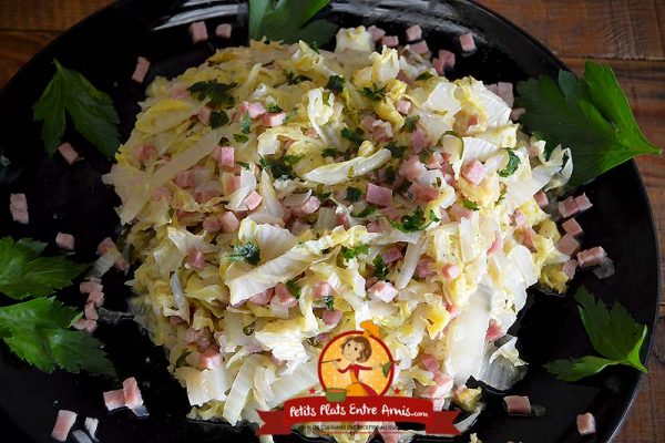 Chou chinois au jambon fumé la recette