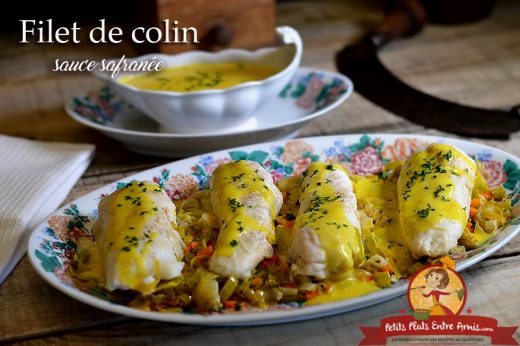 Filet de colin sauce safranée