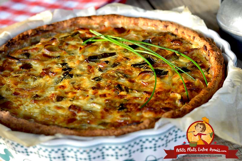 Recette quiche aux poireaux