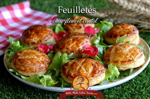 Feuilletés au chou-fleur cantal et poulet