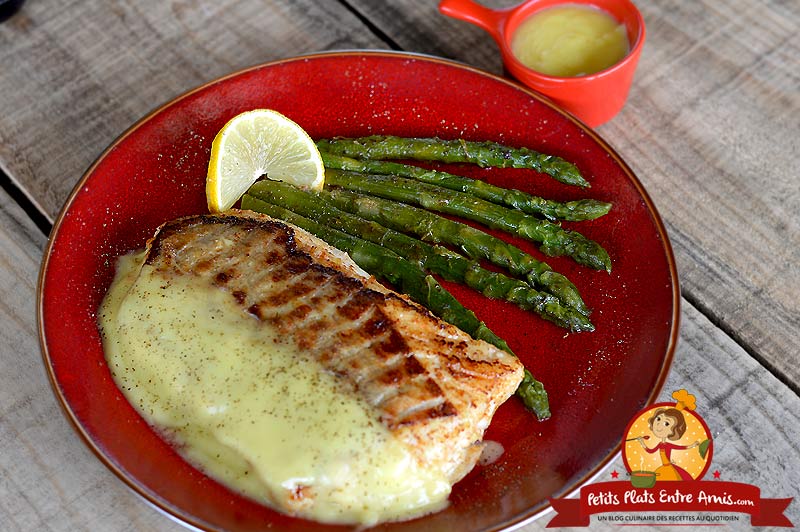 Filet de poisson aux asperges sauce hollandaise la recette