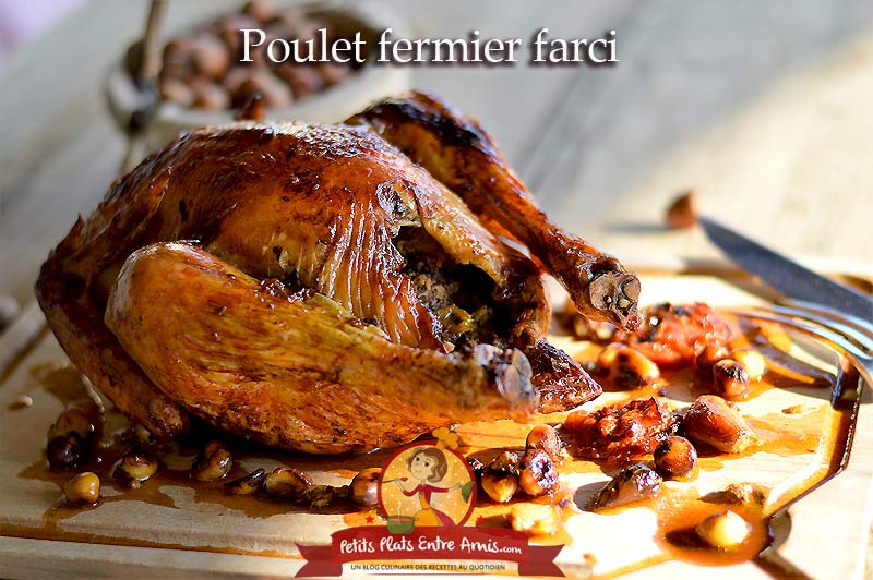 Poulet fermier farci