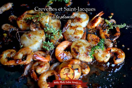 Crevettes et noix de Saint-Jacques à la plancha